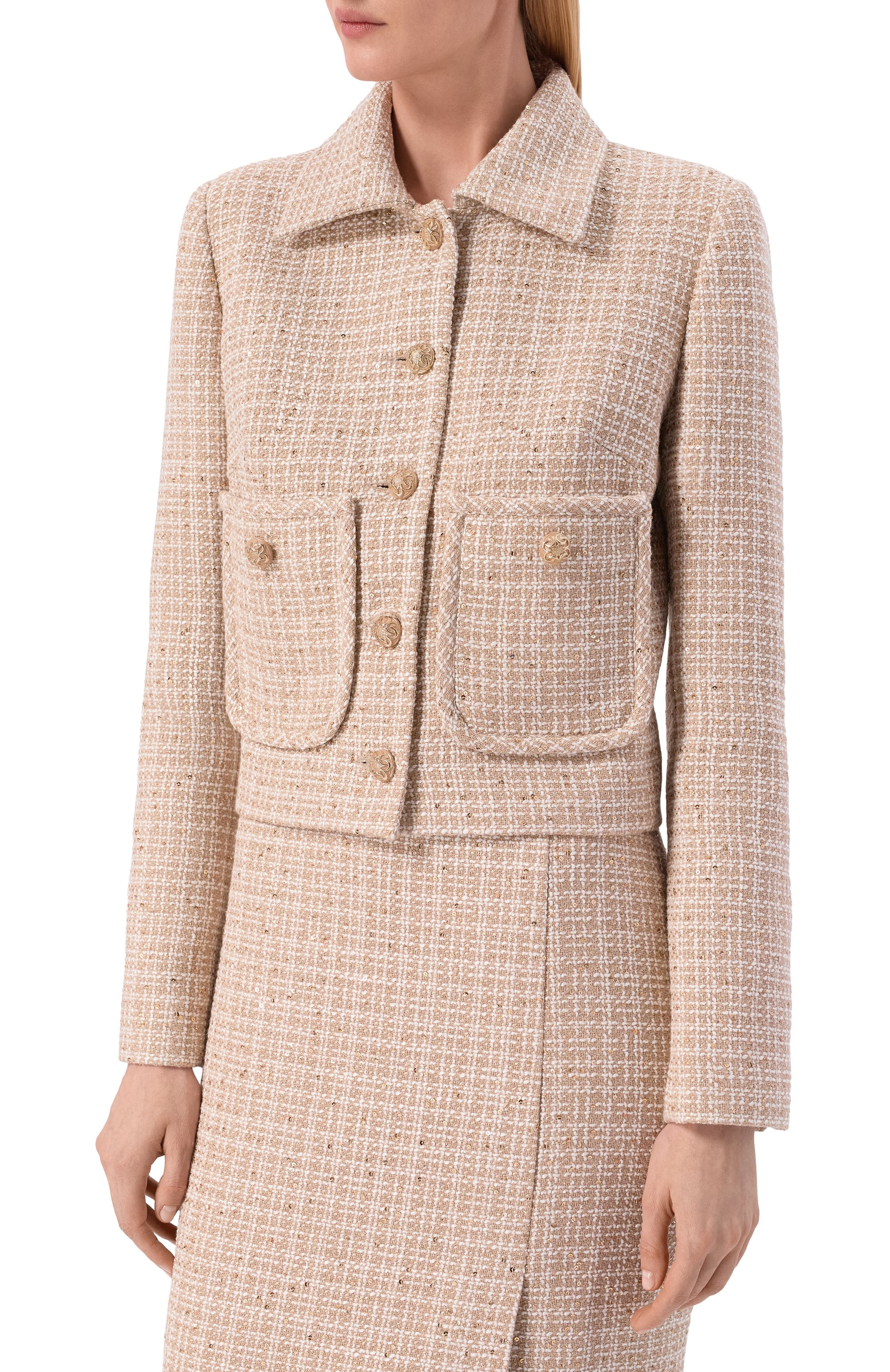 Твидовый жакет ELIE SAAB, арт. J0140NR26/TW008, фото 3