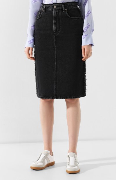 Джинсовая юбка ACNE STUDIOS черного цвета по цене 23100 руб., арт. AF0044, фото 3 Джинсовая юбка ACNE STUDIOS, арт. AF0044, фото 3
