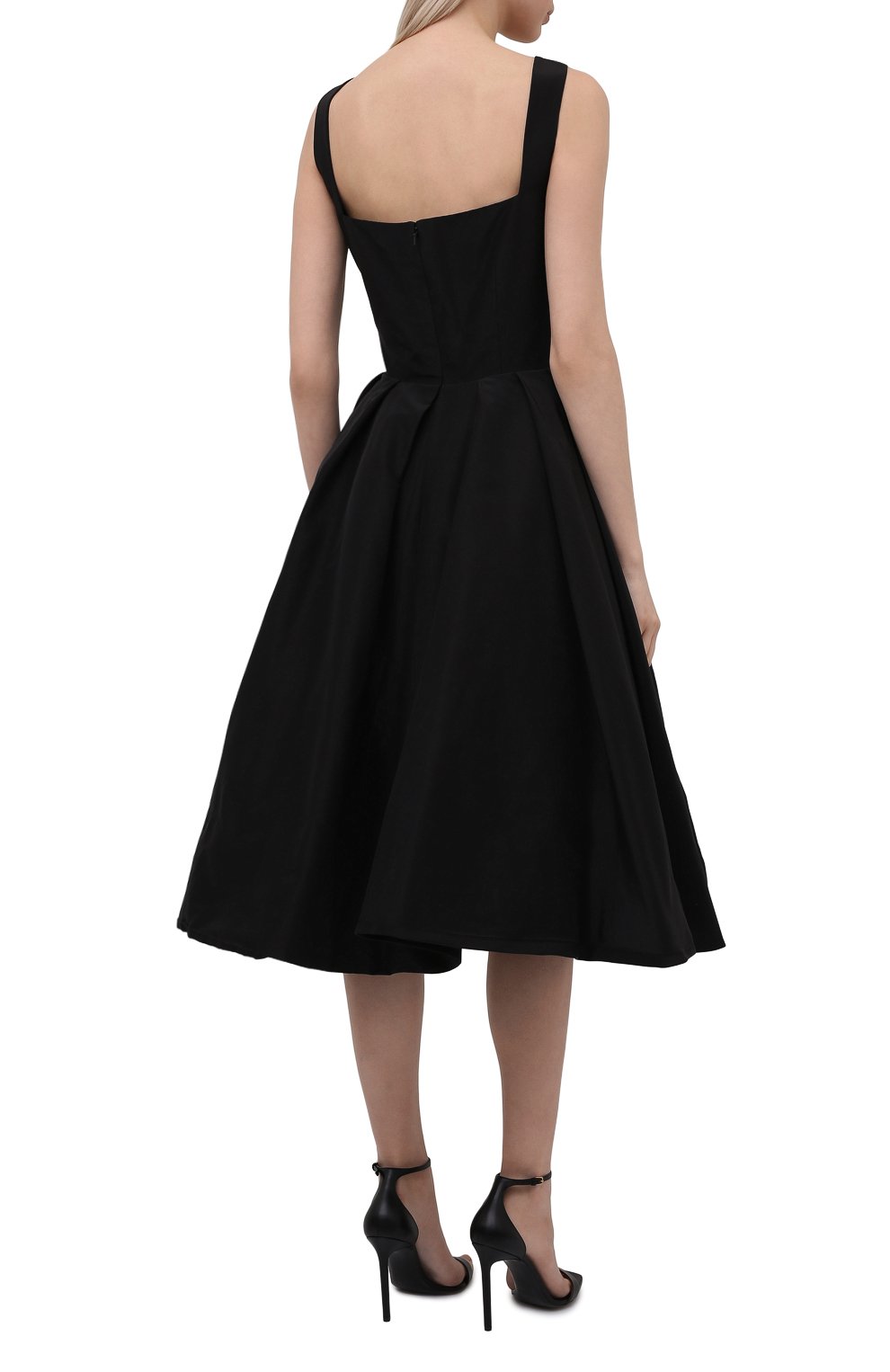 Платье из хлопка и шелка ALEXANDER MCQUEEN, арт. 643473/QEAA8, фото 4