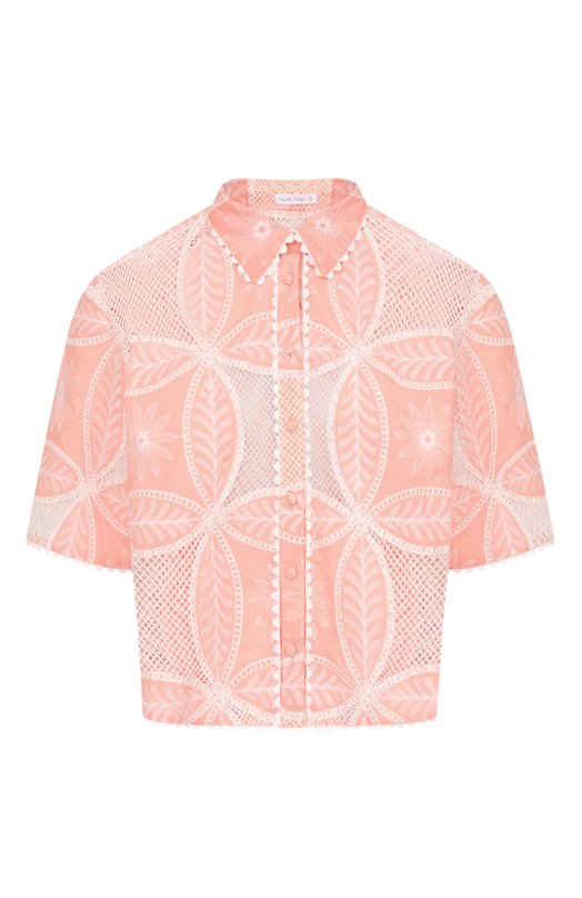 Хлопковая блузка Poupette St Barth WJVS26BCBPCH Розовый WJVS26BCBPCH