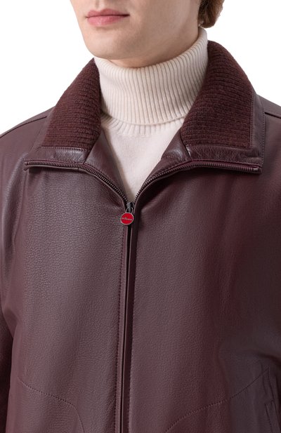 Кожаный бомбер KITON, арт. UW2239V0411H16, фото 5