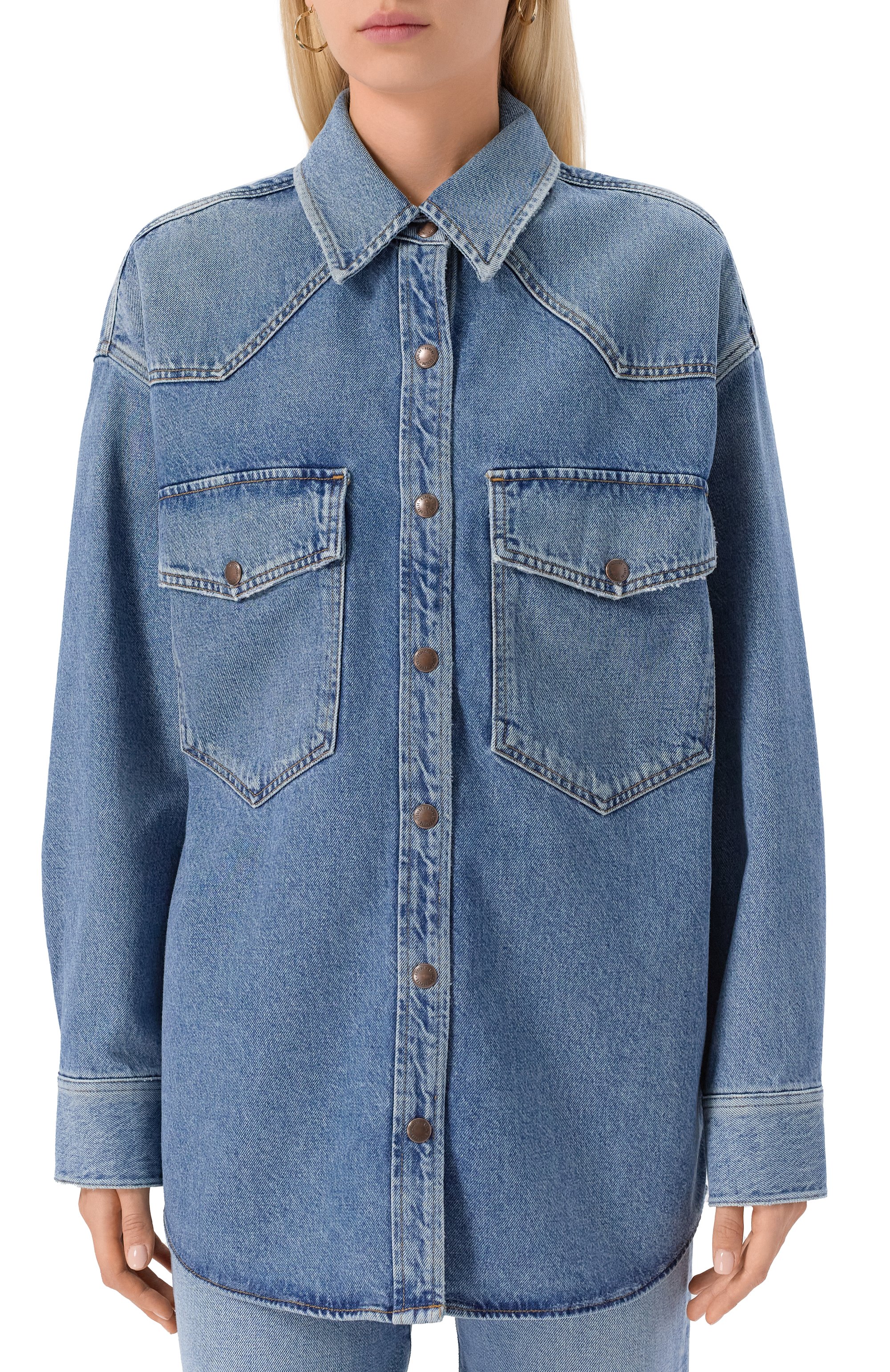 Джинсовая рубашка AGOLDE, арт. A7357B1463, фото 3