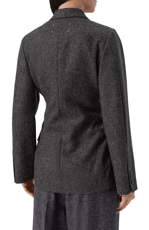 Шерстяной жакет Maison Margiela S29BN0412/M35569 Серый  S29BN0412/M35569 Фото 4