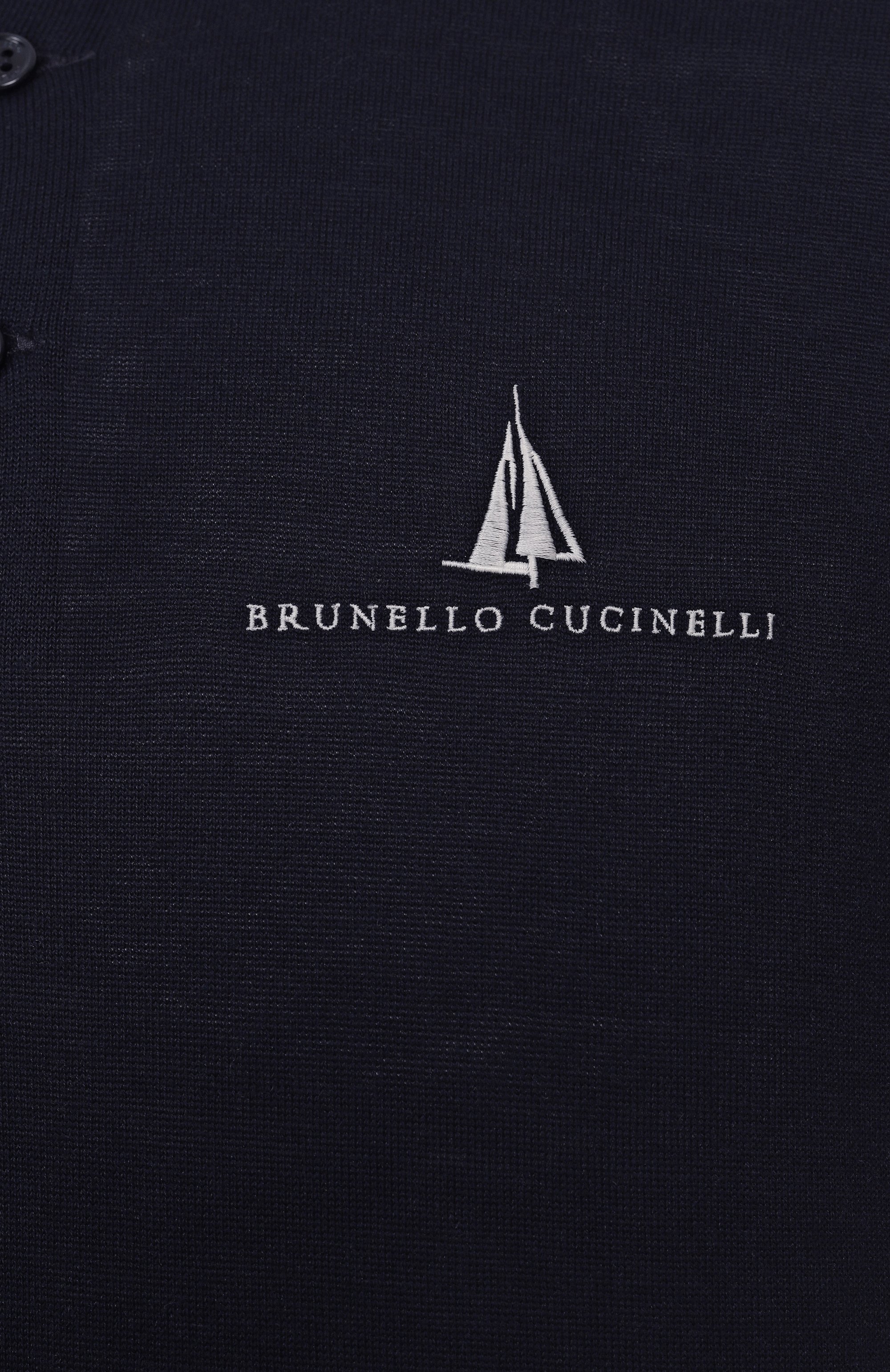 Поло из шелка и хлопка BRUNELLO CUCINELLI, арт. MNB805805P, фото 6