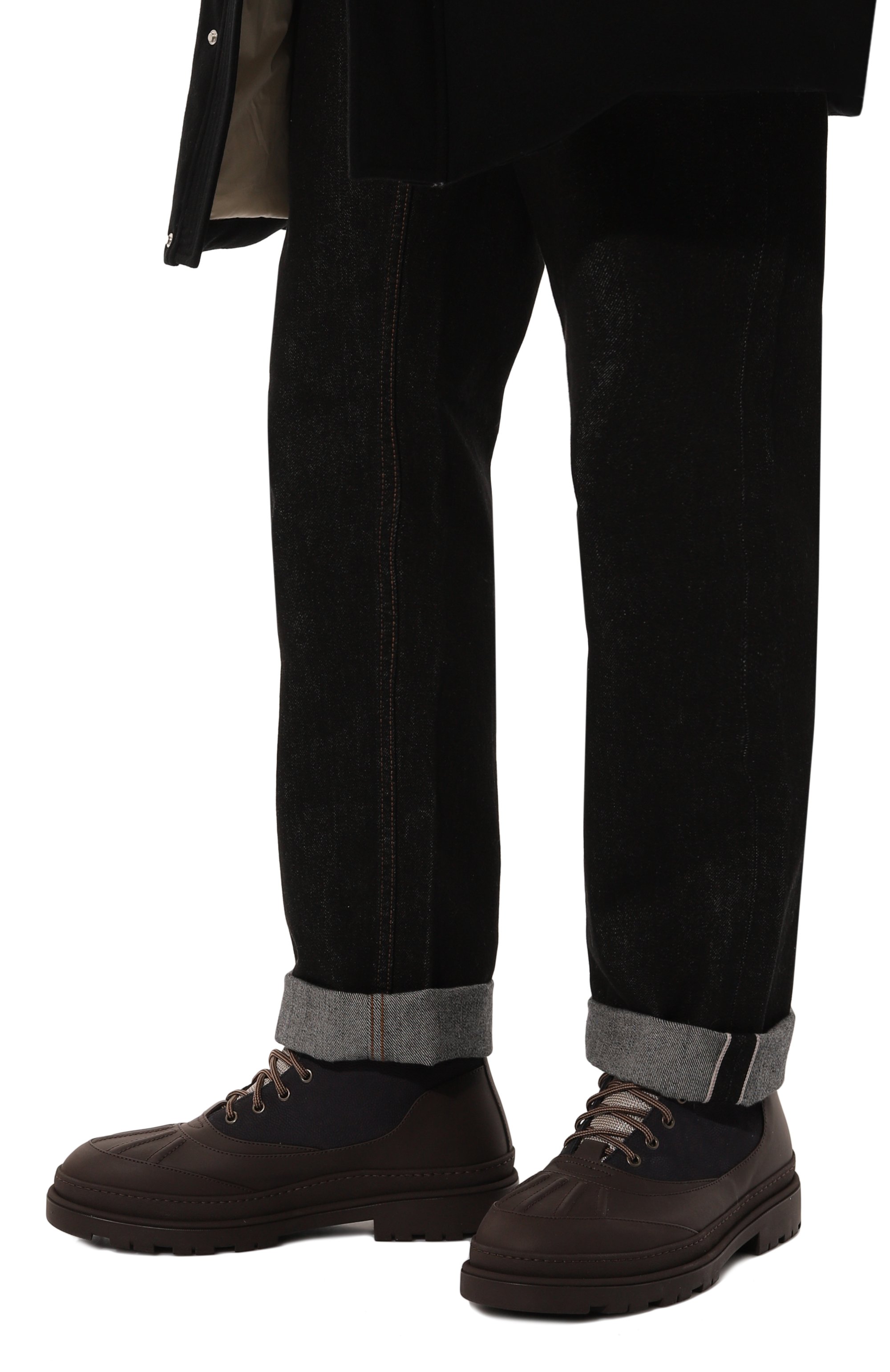 Кожаные хайкеры duck BRUNELLO CUCINELLI, арт. MZUR0MI711, фото 3