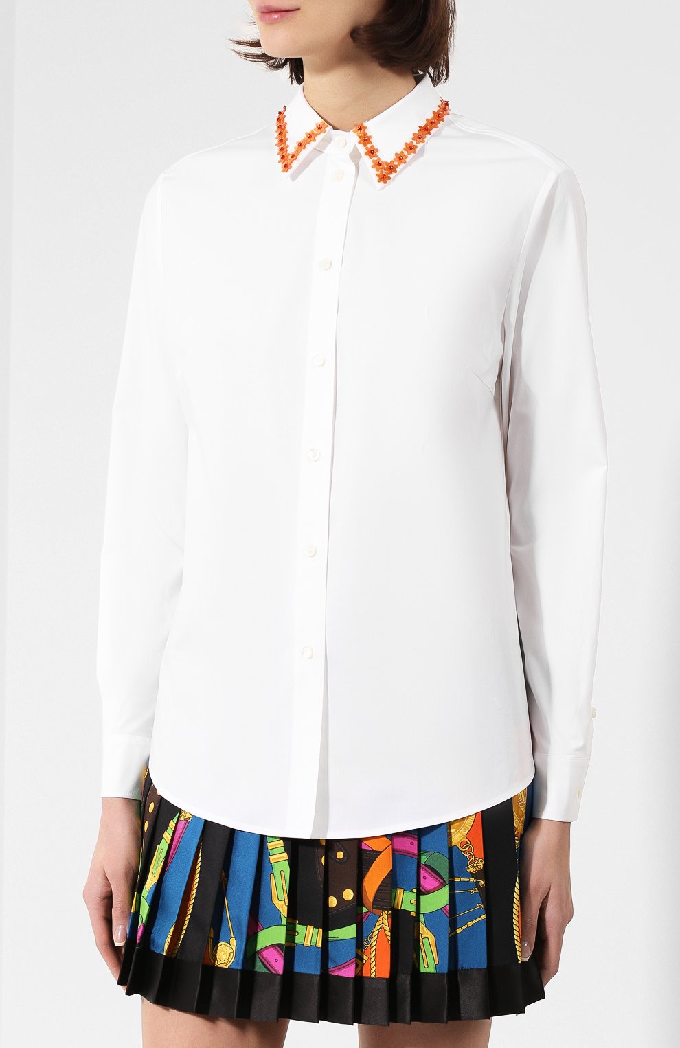 Хлопковая рубашка ESCADA белого цвета по цене 51350 руб., арт. 5032561, фото 3 Хлопковая рубашка ESCADA, арт. 5032561, фото 3