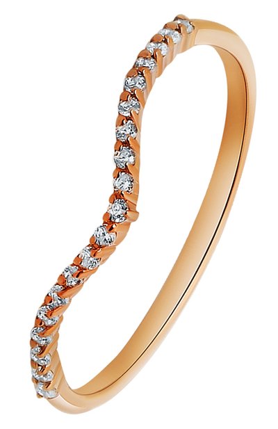 Женское кольцо-волна с паве MOONKA, арт. tr-wr-g