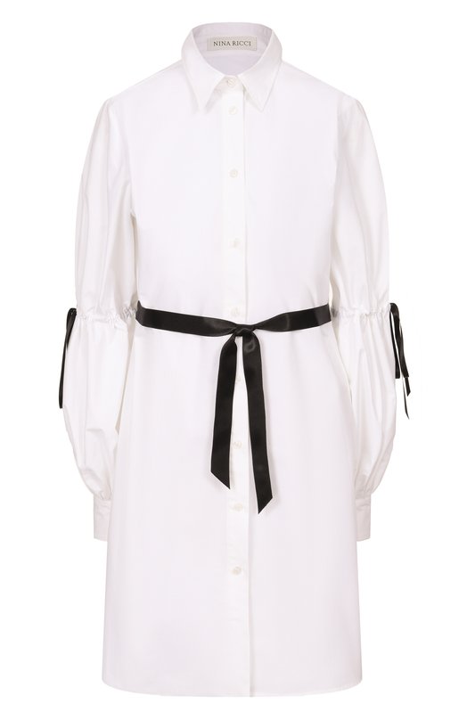 Хлопковое платье Nina Ricci 26PCR0055/C00539 Белый 26PCR0055/C00539