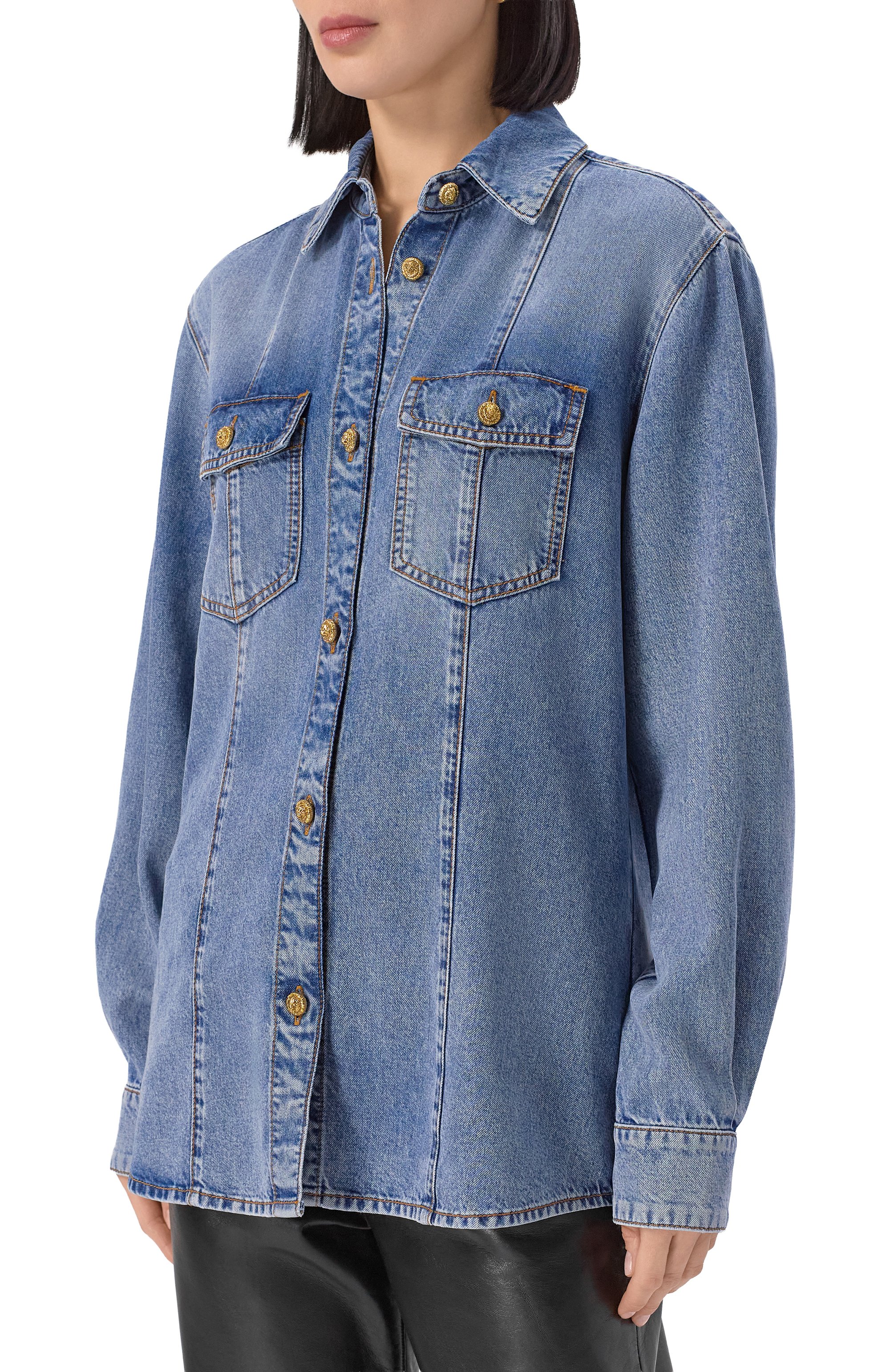 Джинсовая рубашка BALMAIN, арт. FF0HC080/DF97, фото 3