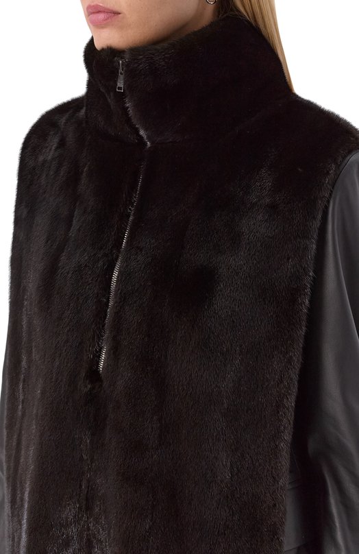 Жилет из норки MVST M012/MINK BGL Чёрный  M012/MINK BGL Фото 5