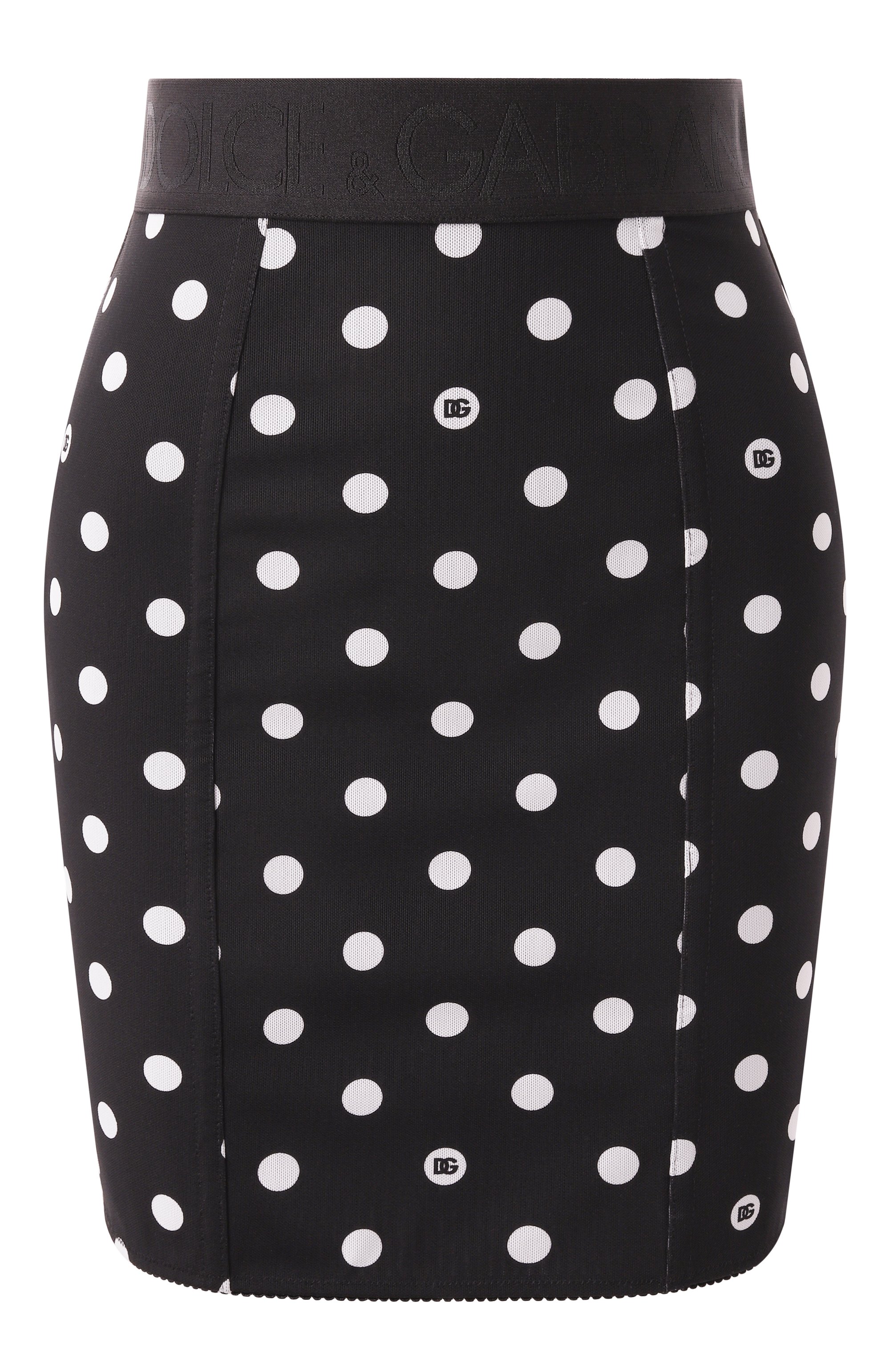 Юбка DOLCE & GABBANA черно-белого цвета по цене 79150 руб., арт. F4CJVT/FSUBH, фото 1 Юбка DOLCE & GABBANA, арт. F4CJVT/FSUBH, фото 1
