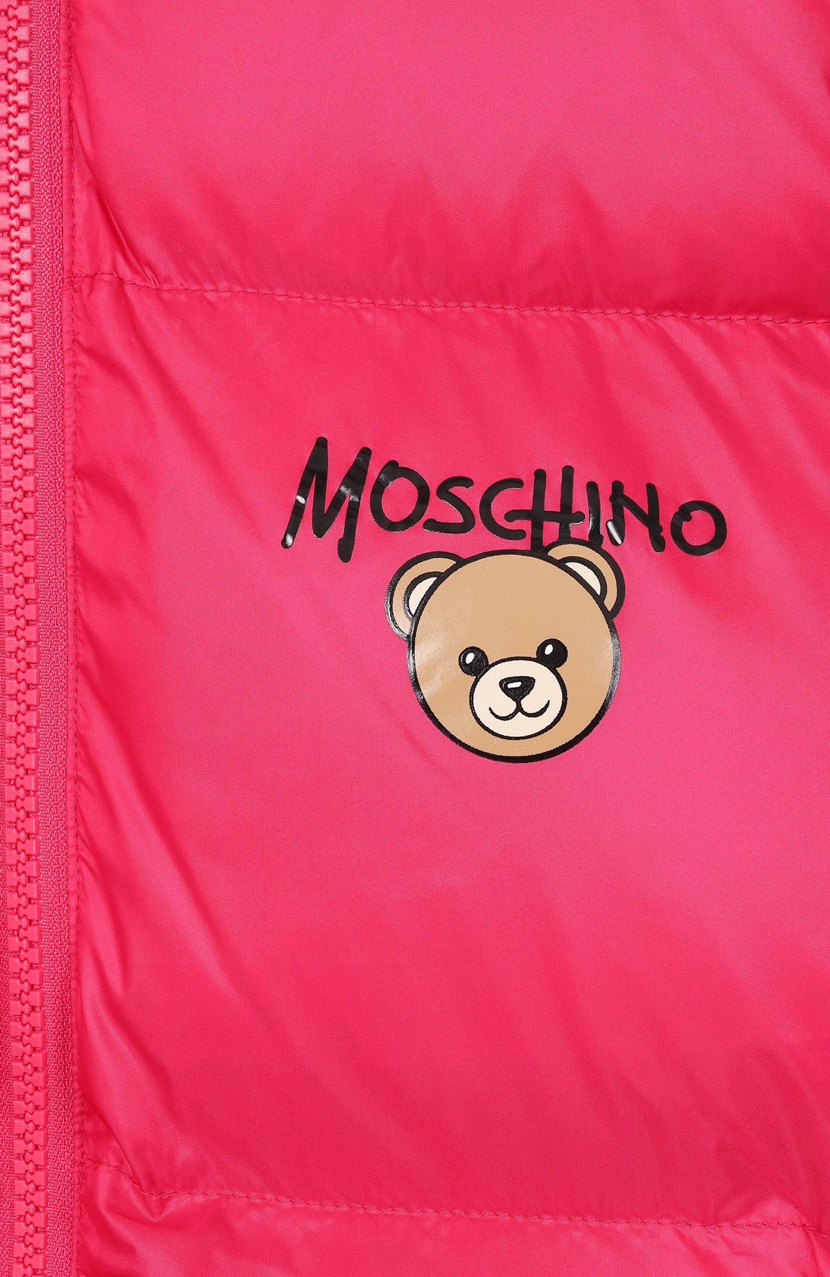 Утепленная куртка MOSCHINO фуксия цвета по цене 44050 руб., арт. HUS05P/L3AC3, фото 3 Утепленная куртка MOSCHINO, арт. HUS05P/L3AC3, фото 3