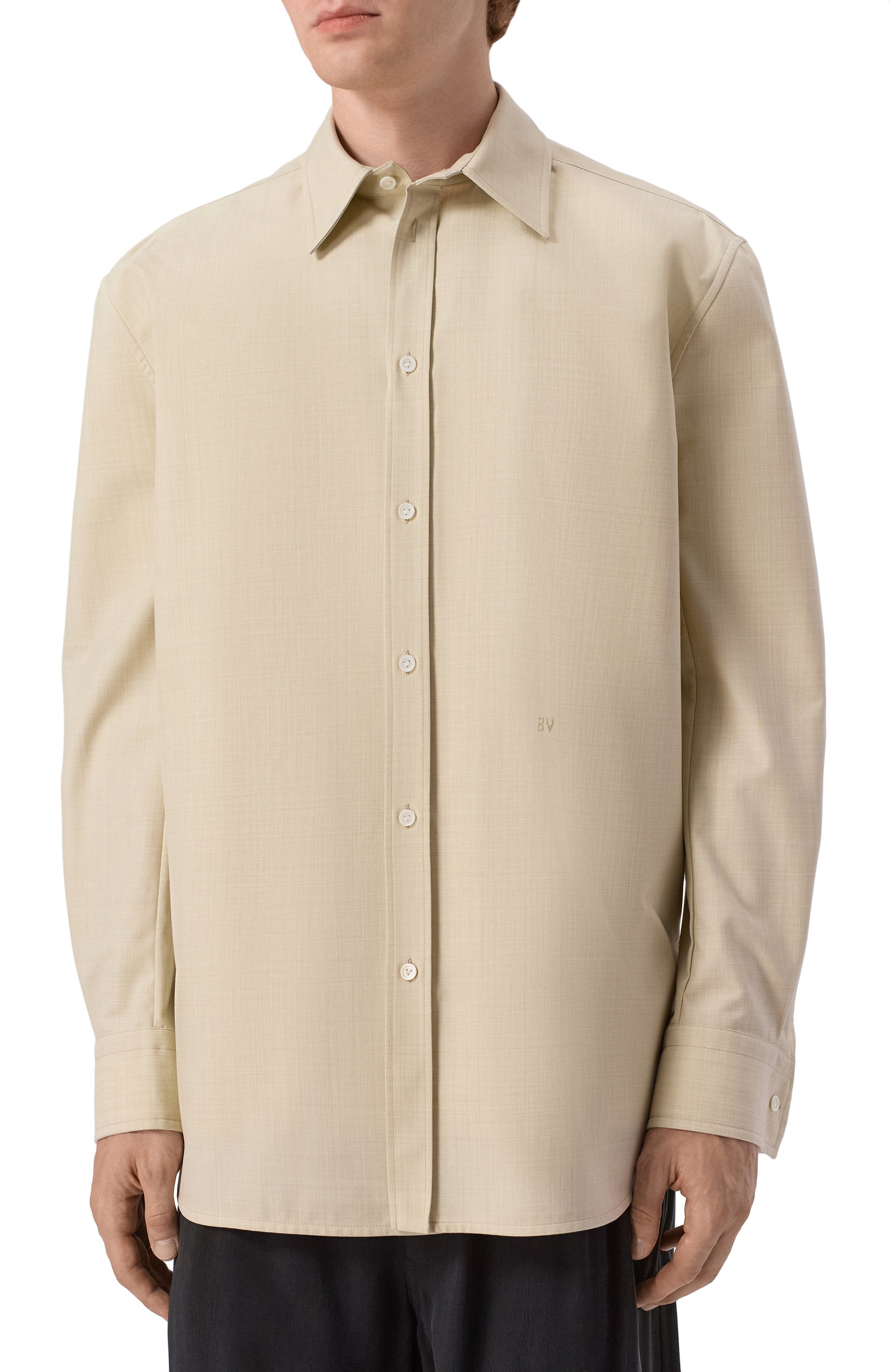 Рубашка из шерсти и хлопка BOTTEGA VENETA, арт. 861966/V6DG0, фото 3