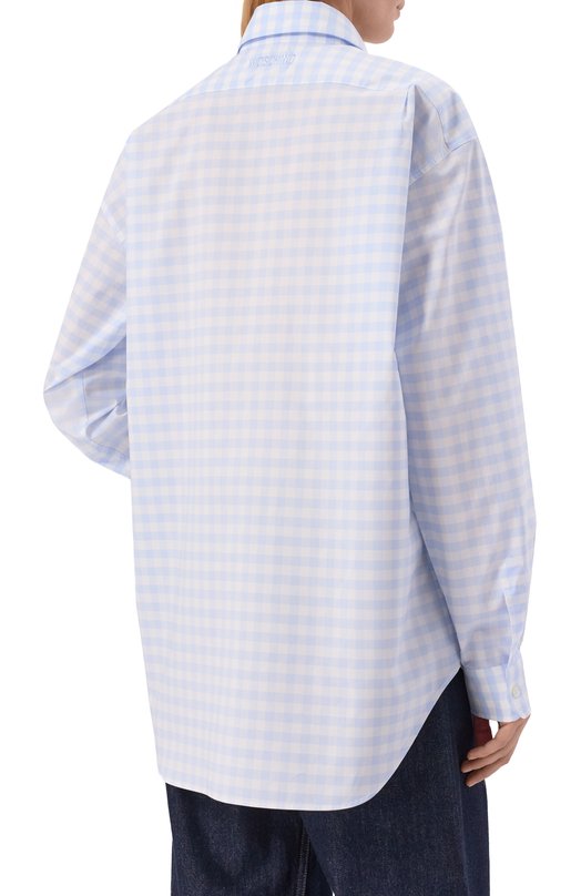 Хлопковая рубашка Moschino A0205/0536 Голубой  A0205/0536 Фото 4