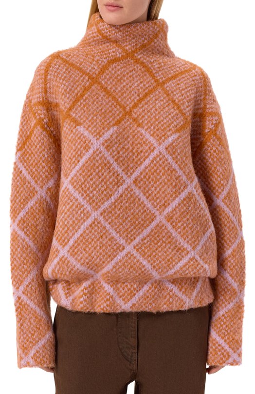 Шерстяной свитер Dries Van Noten 252-011227-2709 Оранжевый  252-011227-2709 Фото 3