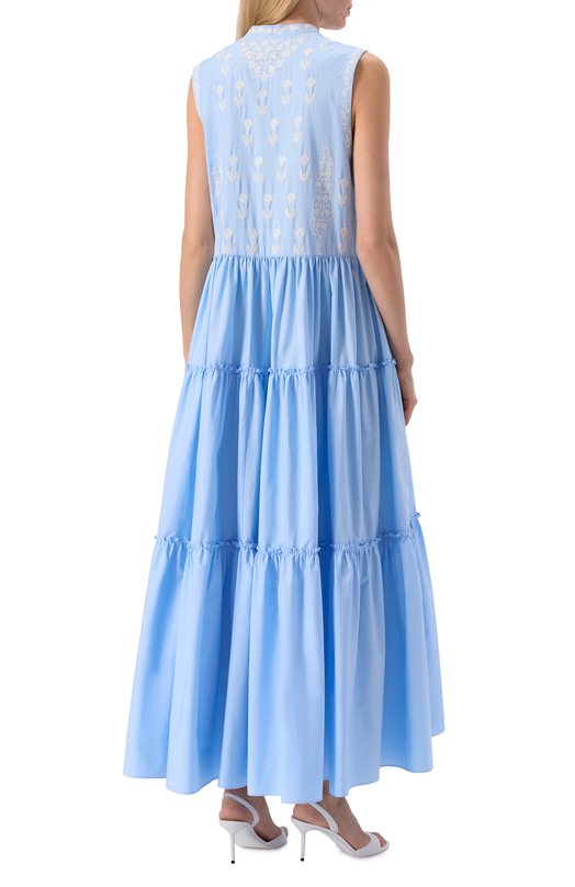 Хлопковое платье Giambattista Valli 25SSSVFP5101/40P0P Голубой  25SSSVFP5101/40P0P Фото 4