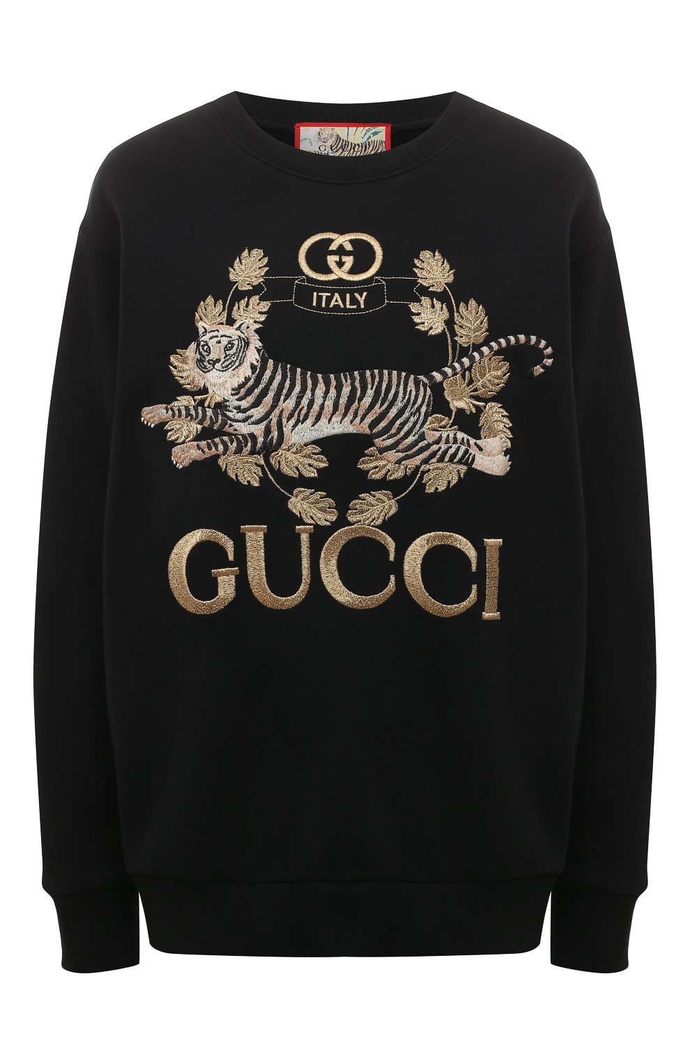 Хлопковый свитшот GUCCI черного цвета по цене 141120 руб., арт. 617964 XJD4I, фото 1 Хлопковый свитшот GUCCI, арт. 617964 XJD4I, фото 1