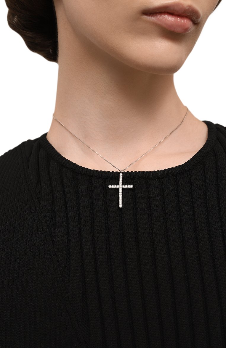 Женская подвеска на цепочке cross LEVASHOVAELAGINA серебряного цвета, арт. cross1/n | Фото 2 (Региональные ограничения белый список (Axapta Mercury): Не проставлено; Нос: Не простав�лено; Материал: Металл)