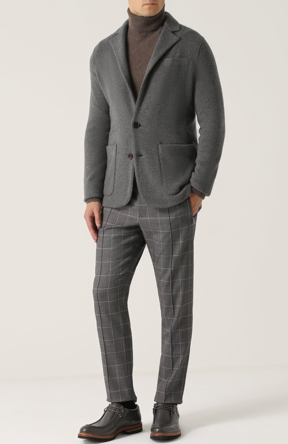 Однобортный пиджак из смеси шерсти и кашемира RALPH LAUREN, арт. 790662913, фото 2