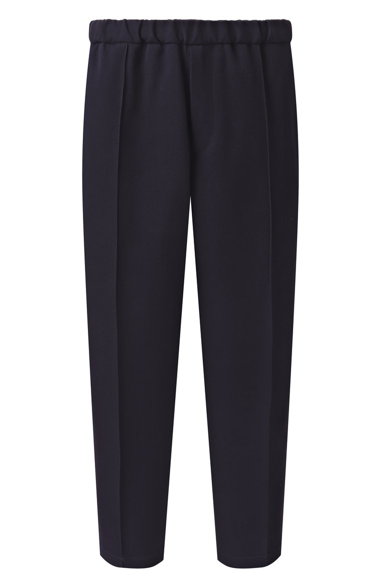 Мужские шерстяные брюки JIL SANDER темно-синего цвета, арт. J21KA0012/J40002 | Фото 1 (Материал сплава: Проставлено; Материал внешний: Шерсть; Длина (брюки, джинсы): Стандартные; Драгоценные камни: Проставлено; Случай: Повседневный; Стили: Кэжуэл)