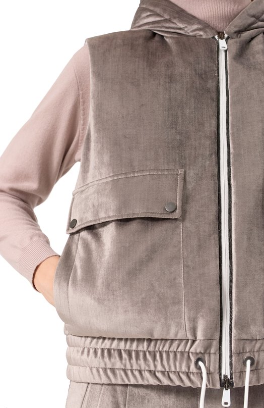 Бархатный жилет Brunello Cucinelli MD5817880 Серый  MD5817880 Фото 5