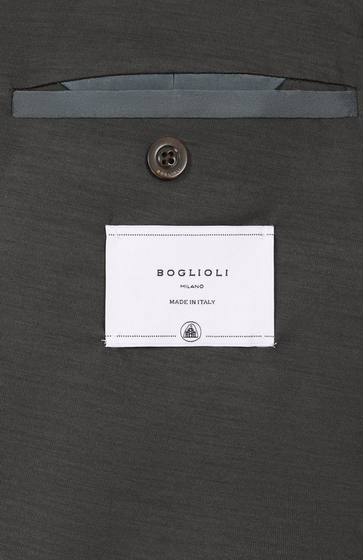 Шерстяной пиджак Boglioli N1302E/SB4701 Зелёный  N1302E/SB4701 Фото 8