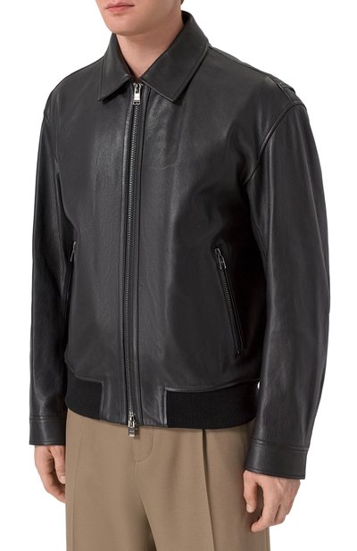 Кожаный бомбер BOSS, арт. 50532807, фото 3