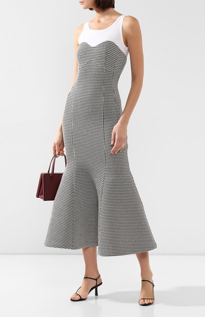 Платье VIKA GAZINSKAYA черно-белого цвета по цене 84200 руб., арт. FW19-1369, фото 2 Платье VIKA GAZINSKAYA, арт. FW19-1369, фото 2