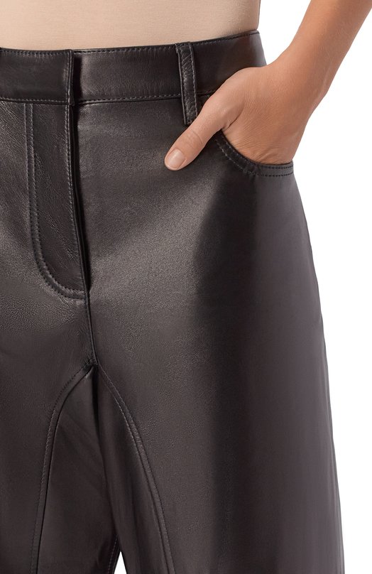 Кожаные брюки Jil Sander J02KA0341/J07187 Чёрный  J02KA0341/J07187 Фото 5