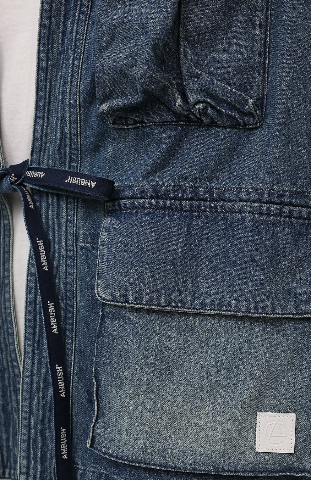 Джинсовая куртка AMBUSH темно-синего цвета по цене 89950 руб., арт. BMYE003S21DEN001, фото 5 Джинсовая куртка AMBUSH, арт. BMYE003S21DEN001, фото 5