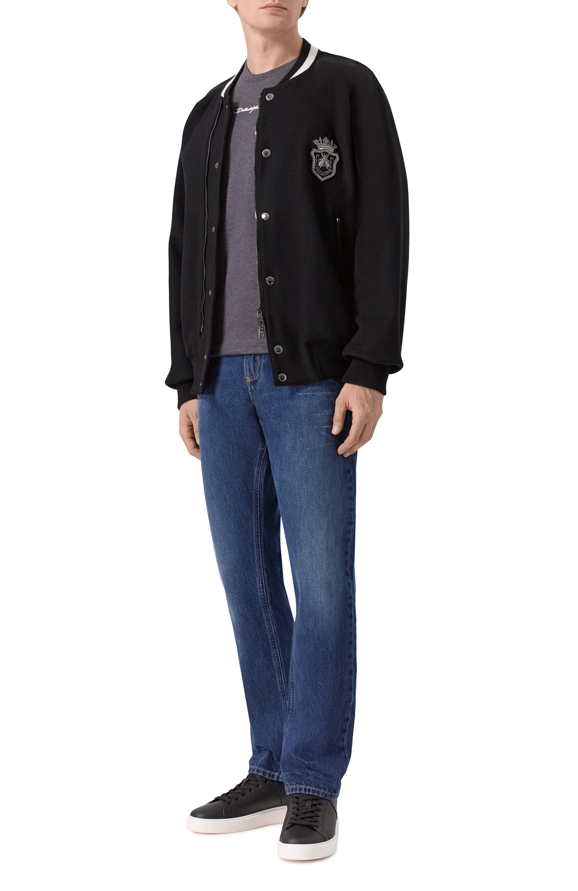 Джинсы regular DOLCE & GABBANA темно-синего цвета по цене 78450 руб., арт. GYJCCZ/G80K9, фото 2 Джинсы regular DOLCE & GABBANA, арт. GYJCCZ/G80K9, фото 2