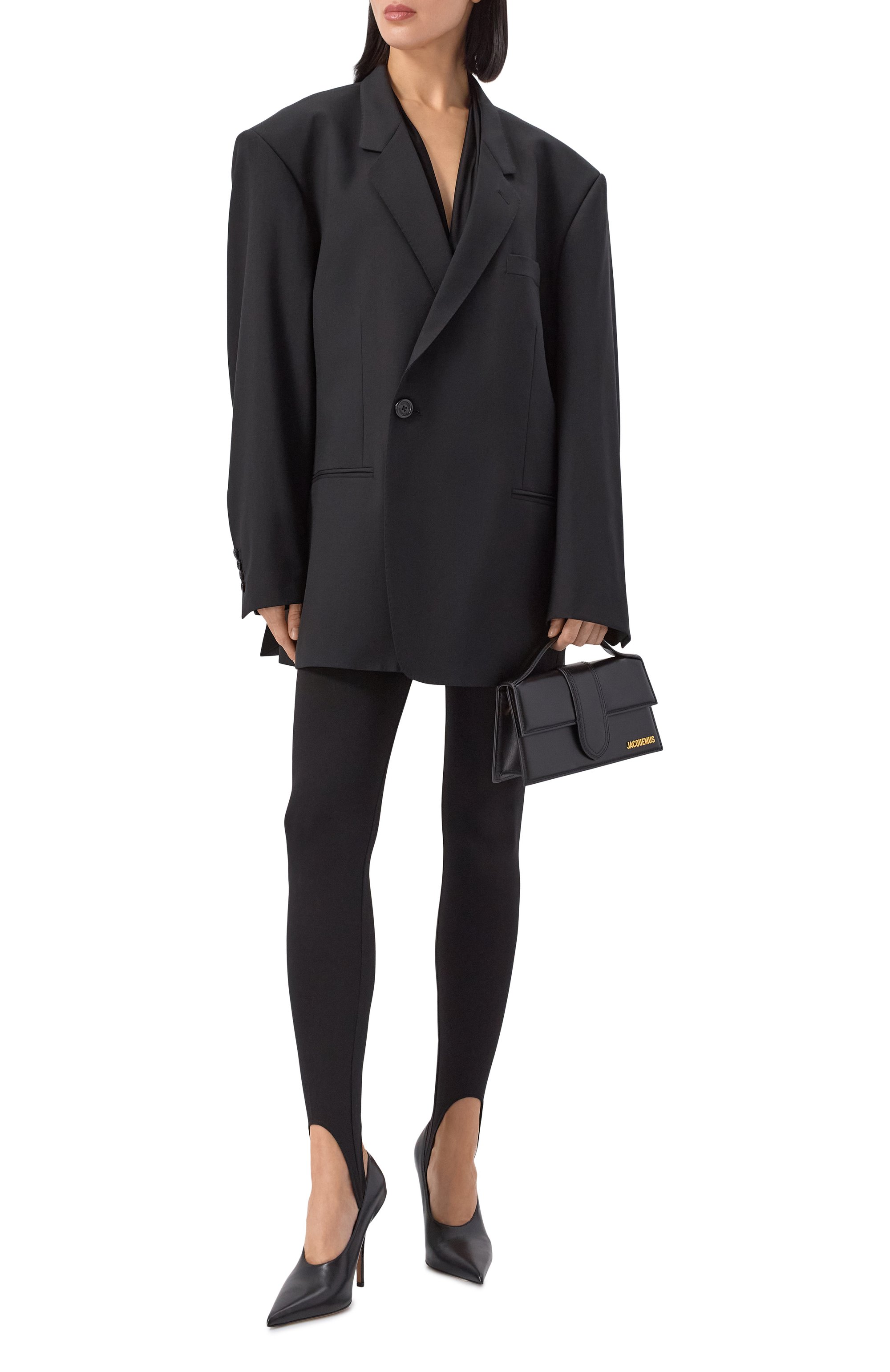 Легинсы из вискозы FLASHIN черного цвета по цене 15500 руб., арт. FX25LC, фото 2 Легинсы из вискозы FLASHIN, арт. FX25LC, фото 2