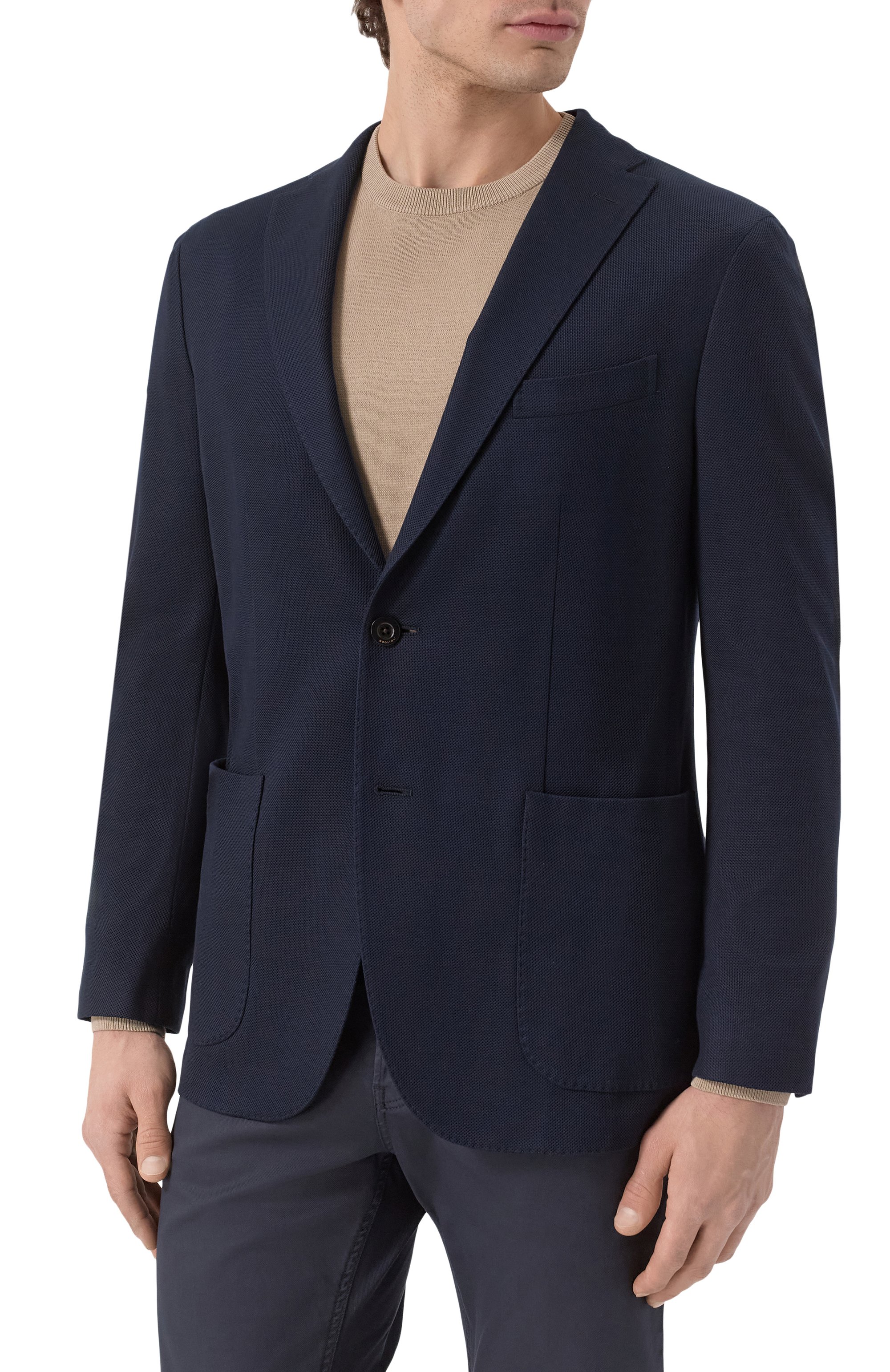 Хлопковый пиджак BOGLIOLI, арт. N1302E/SB5024, фото 4