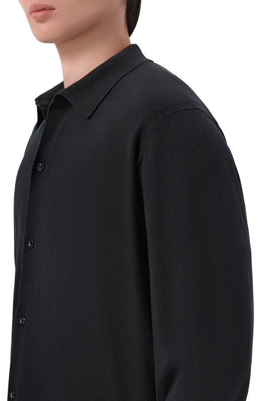 Кардиган из шелка и кашемира Attachment AK61-004 Чёрный  AK61-004 Фото 5