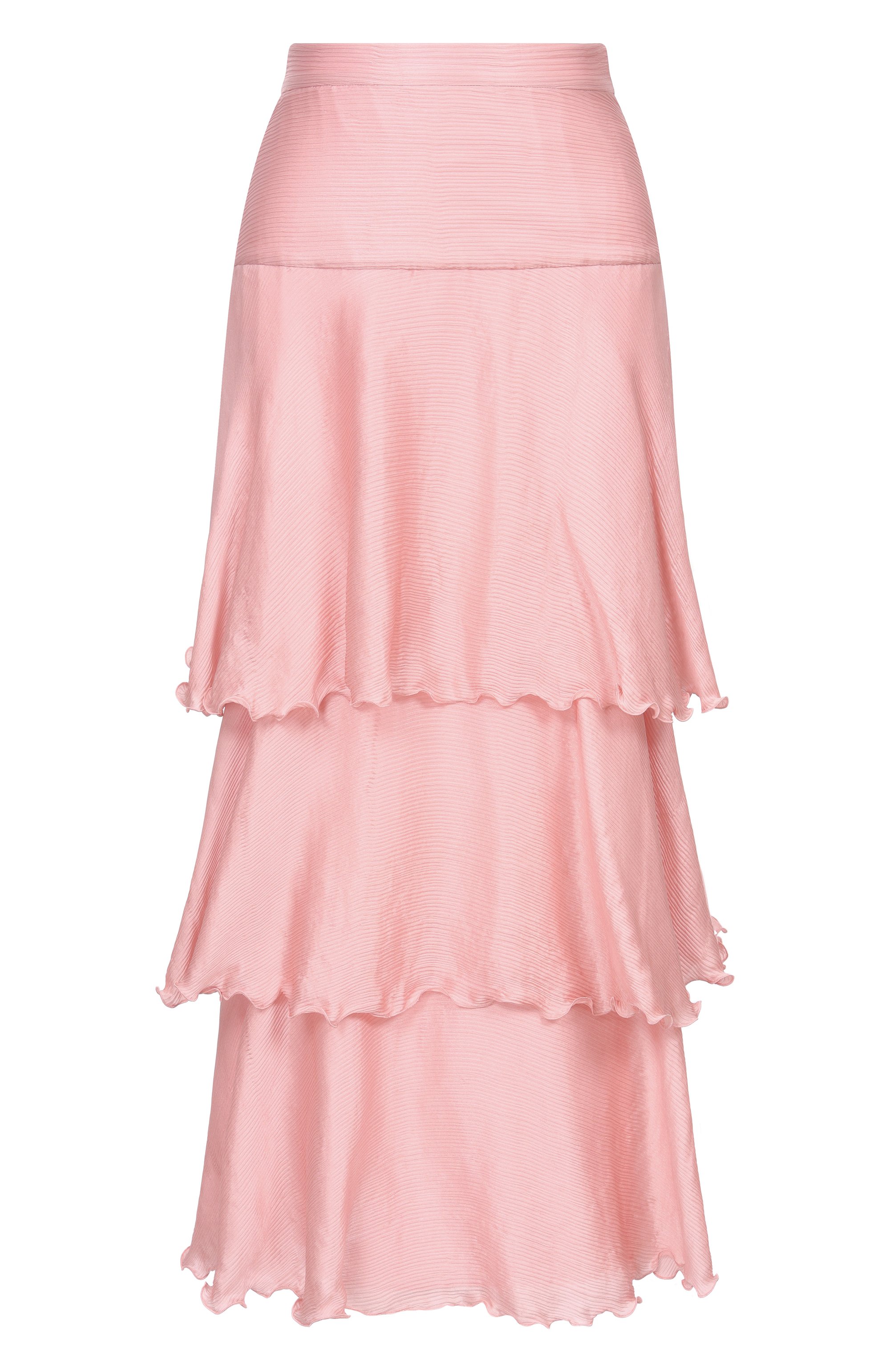 Атласная юбка VALENTINO розового цвета по цене 414500 руб., арт. 8B3RAEN0/A0S, фото 1 Атласная юбка VALENTINO, арт. 8B3RAEN0/A0S, фото 1