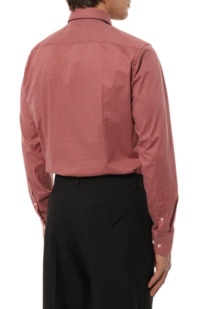 Хлопковая сорочка BOSS бордового цвета по цене 9860 руб., арт. 50490008, фото 5 Хлопковая сорочка BOSS, арт. 50490008, фото 5