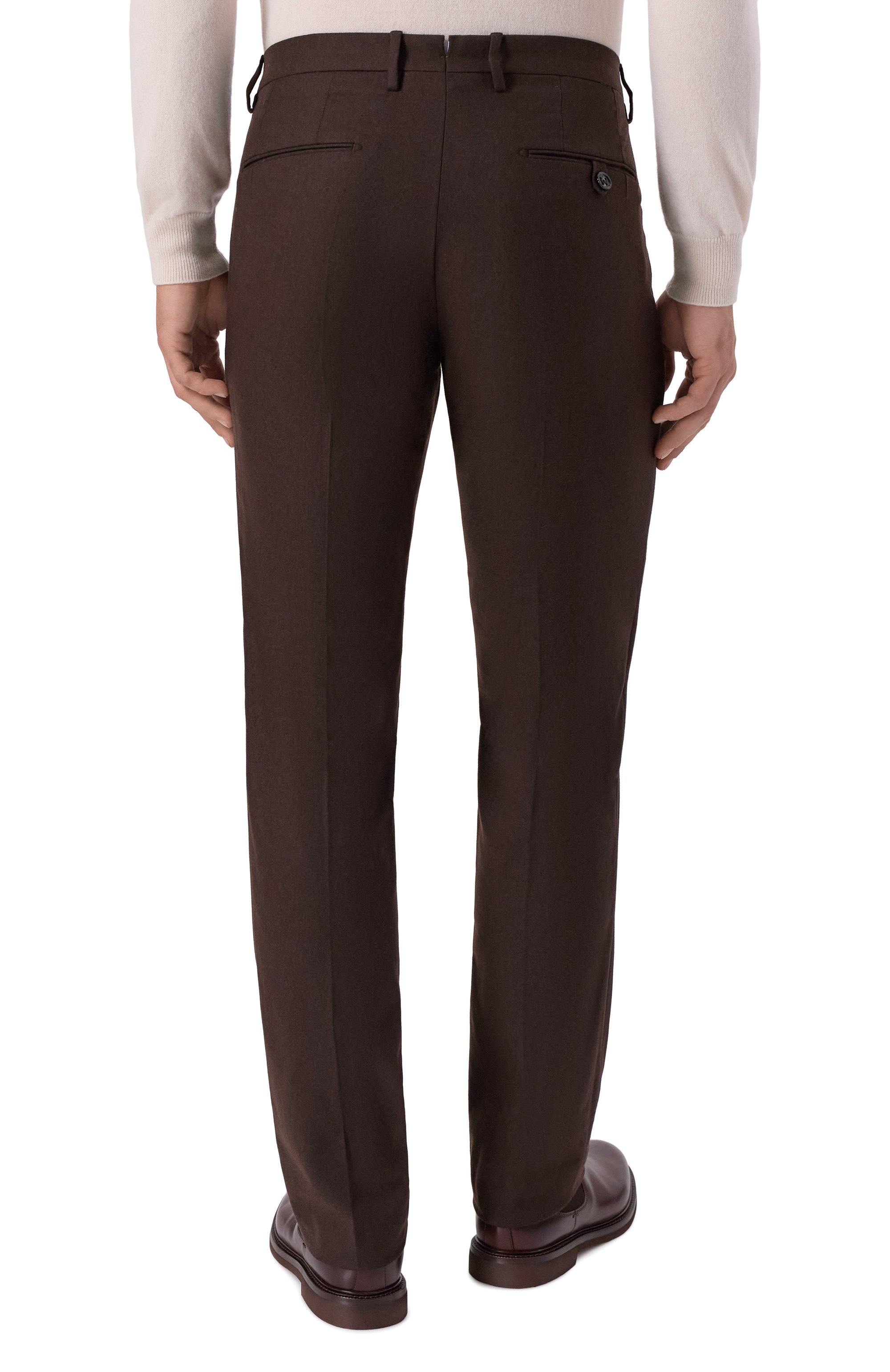 Брюки BERWICH темно-коричневого цвета по цене 55600 руб., арт. SC/1 ALC/RWSLTX, фото 4 Брюки BERWICH, арт. SC/1 ALC/RWSLTX, фото 4