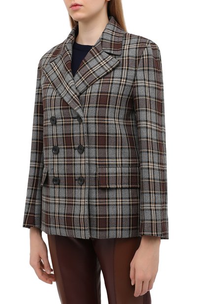 Шерстяной жакет DRIES VAN NOTEN серого цвета по цене 127500 руб., арт. 202-30510-1037, фото 4 Шерстяной жакет DRIES VAN NOTEN, арт. 202-30510-1037, фото 4