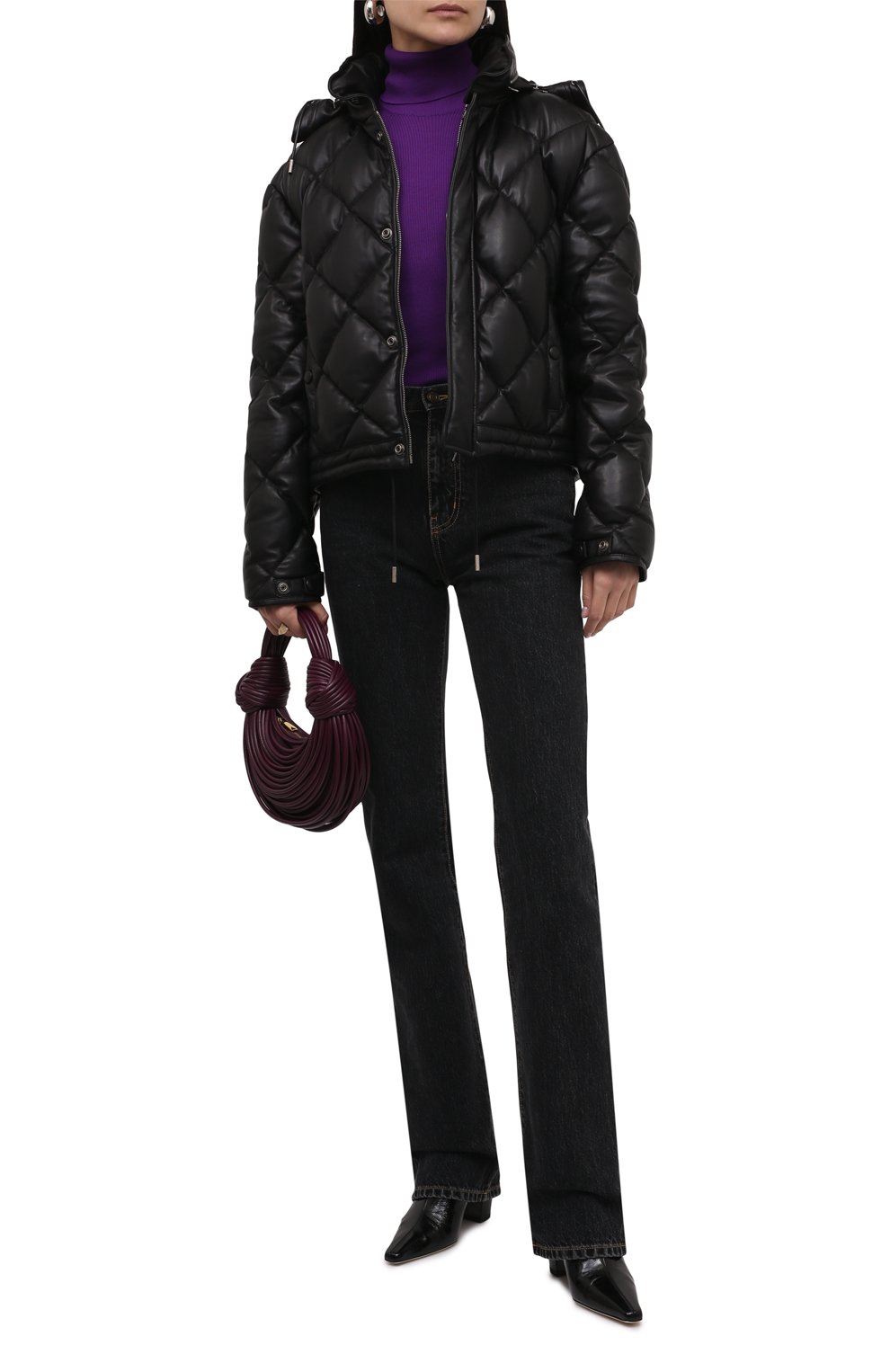 Кожаная куртка с капюшоном SAINT LAURENT, арт. 672898/YC2SW, фото 2