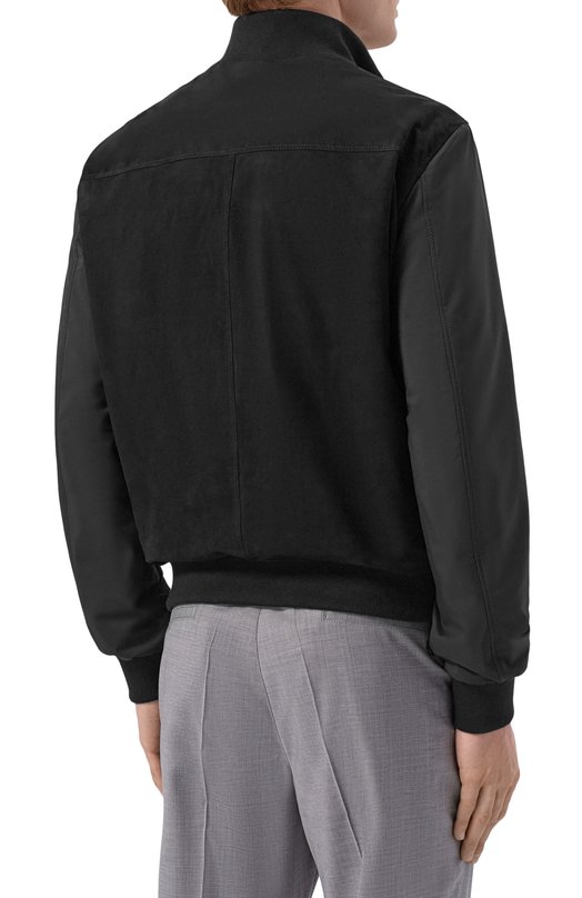 Замшевый бомбер Stefano Ricci MDJ6100190/5911 Чёрный  MDJ6100190/5911 Фото 4