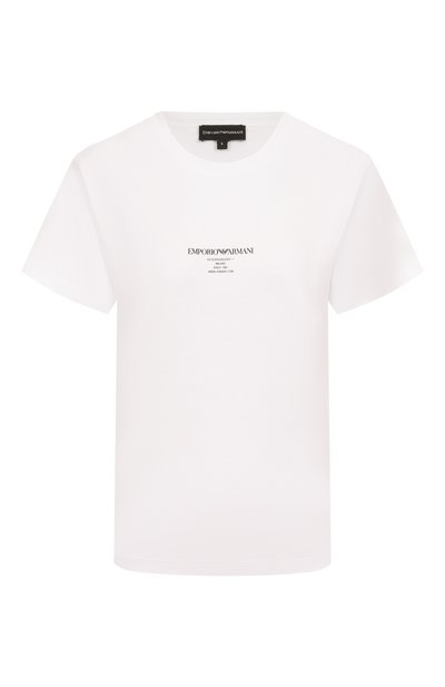Женская хлопковая футболка EMPORIO ARMANI, арт. EW002837/AF12597