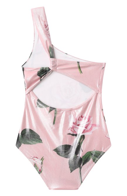 Детского слитный купальник DOLCE & GABBANA розового цвета, арт. L5J857/0N04U/8-14 | Фото 2 (Нос: Не проставлено; Материал сплава: Проставлен�о)