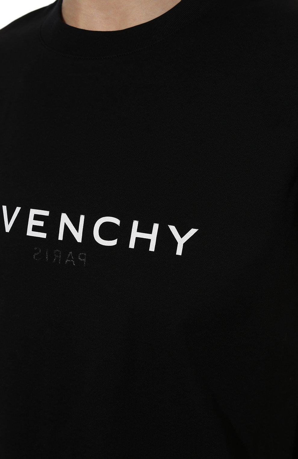 Хлопковая футболка GIVENCHY черного цвета по цене 42900 руб., арт. BW707Y3Z5W, фото 5 Хлопковая футболка GIVENCHY, арт. BW707Y3Z5W, фото 5