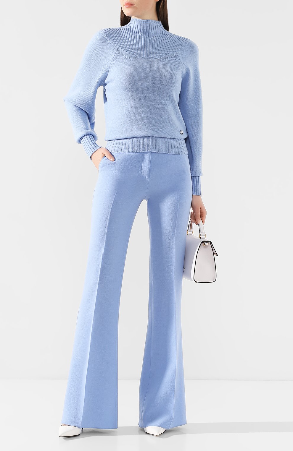 Кашемировый свитер EMILIO PUCCI синего цвета по цене 99500 руб., арт. 0EKM10/0E981, фото 2 Кашемировый свитер EMILIO PUCCI, арт. 0EKM10/0E981, фото 2