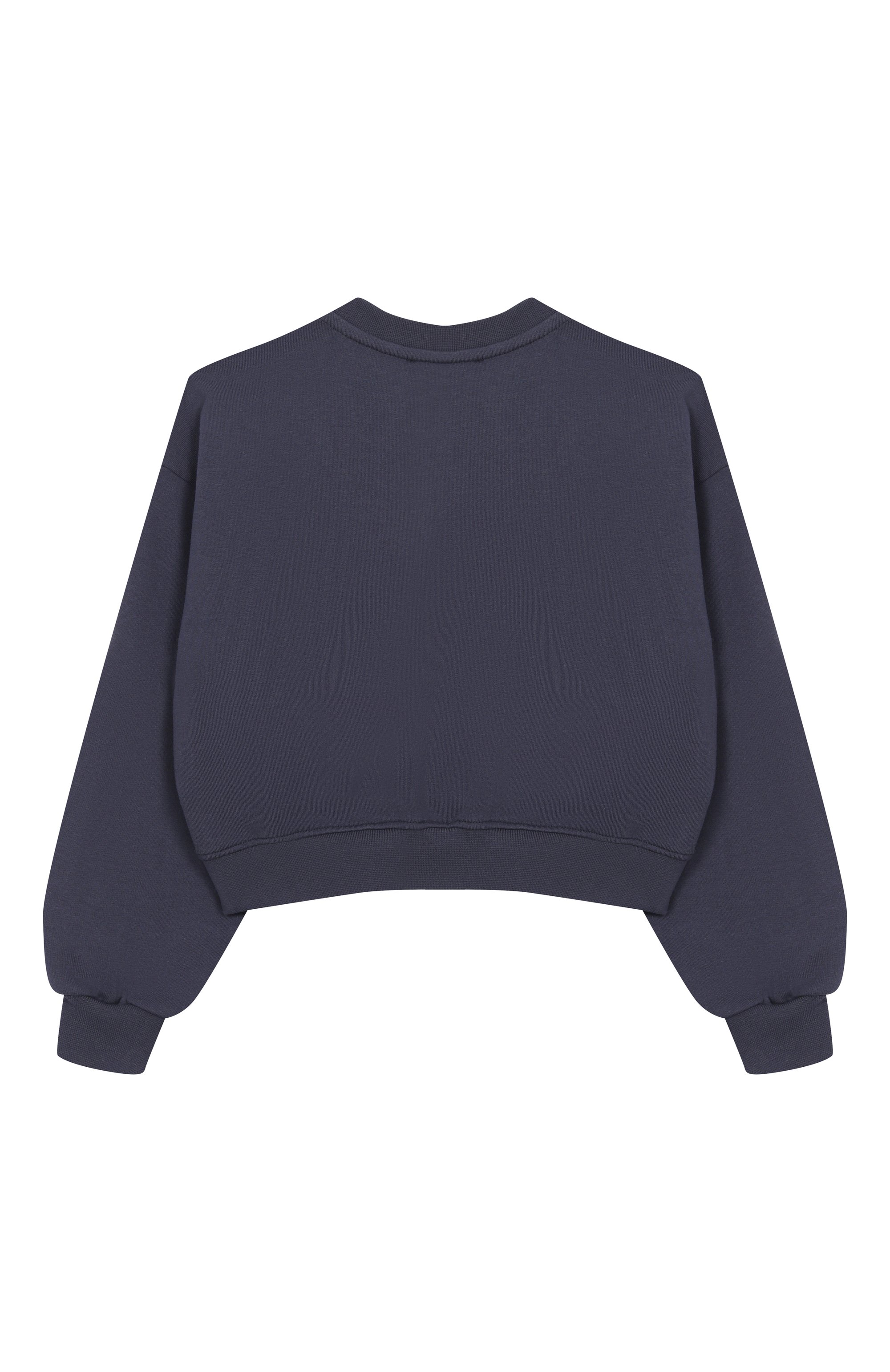 Хлопковый свитшот MSGM KIDS темно-синего цвета по цене 15400 руб., арт. S6MSJGSW181, фото 2 Хлопковый свитшот MSGM KIDS, арт. S6MSJGSW181, фото 2