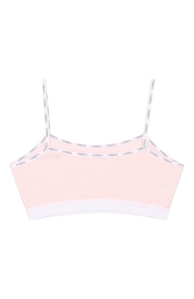 Хлопковый топ на тонких бретельках LA PERLA розового цвета по цене 5265 руб., арт. 51329/8A-14A, фото 2 Хлопковый топ на тонких бретельках LA PERLA, арт. 51329/8A-14A, фото 2