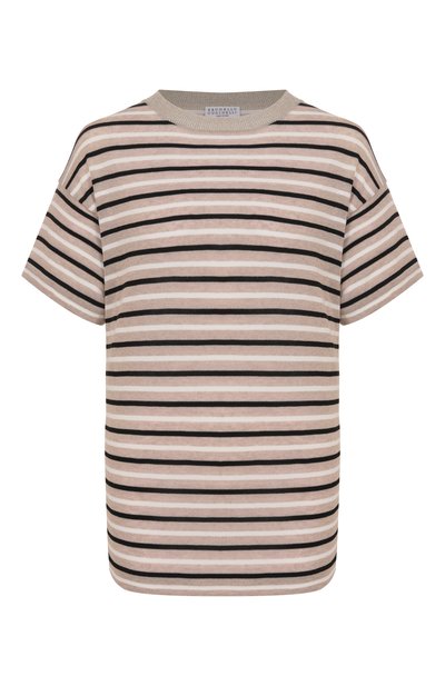 Женская льняная футболка BRUNELLO CUCINELLI, арт. M1T272300