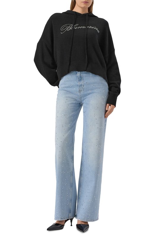 Шерстяное худи Blumarine 2M600A/N0990 Чёрный  2M600A/N0990 Фото 2