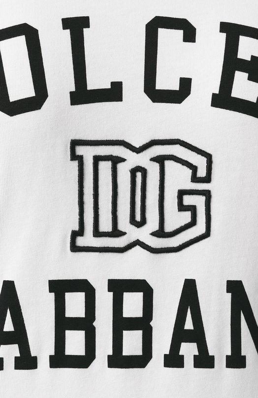 Хлопковая футболка Dolce & Gabbana F8V09Z/GDCNV Белый  F8V09Z/GDCNV Фото 6