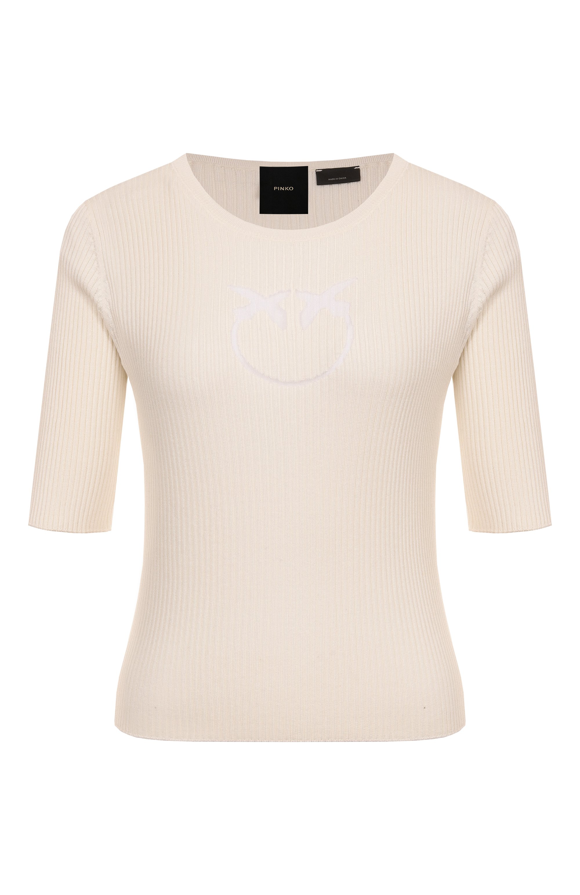 Пуловер из шелка и хлопка PINKO кремового цвета по цене 17850 руб., арт. 102017/A1KW, фото 1 Пуловер из шелка и хлопка PINKO, арт. 102017/A1KW, фото 1